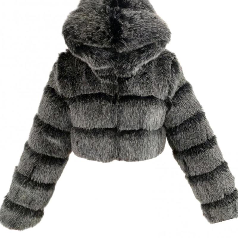 Women's Jackets Women Fashion Winter Faux Fur Cropped Coat Fluffy Zip Hooded Warm Short Jacket, Sliver grey
Women's Jackets Women Fashion Winter Faux Fur Cropped Coat Fluffy Zip Hooded Warm Short Jacket, Sliver grey