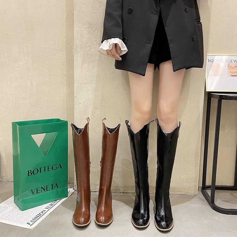 Boots However, Knee Women's Autumn And Winter 2021 Plus Velvet Thin Thick With Net Red Ins Wild Knight