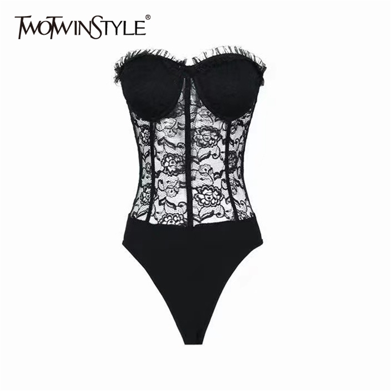 Sexy Patchwork Lace Bodysuit For Women Strapless Sleeveless High Waist Slim Jumpsuits Female Fashion Stylish 210521, Beige
Sexy Patchwork Lace Bodysuit For Women Strapless Sleeveless High Waist Slim Jumpsuits Female Fashion Stylish 210521, Beige