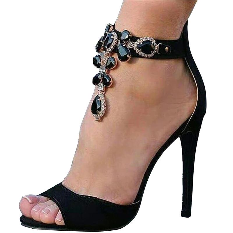 Sandals Comemore Black Crystal Women Embellished Suede Leather High Heel Sexy Peep Toe Ankle Strap Rhinestones Gladiator Shoes
Sandals Comemore Black Crystal Women Embellished Suede Leather High Heel Sexy Peep Toe Ankle Strap Rhinestones Gladiator Shoes