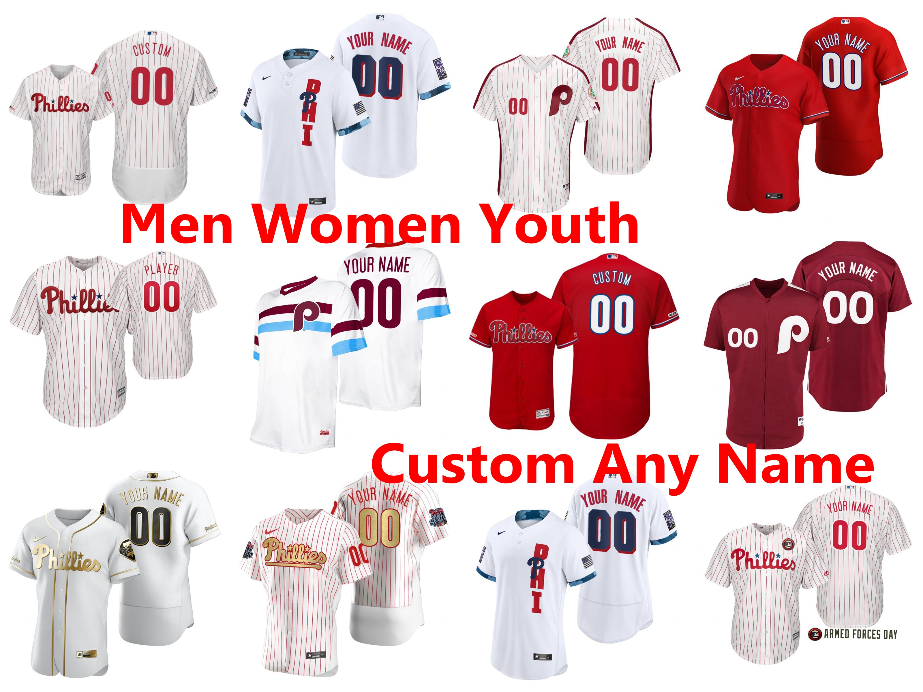 2021 Philadelphia Phillies Baseball Jerseys Aaron Nola Jersey Men Bryce Harper Rhys Hoskins JT Realmuto Didi Gregorius Mike Schmidt Jose Alvarez Custom Stitched, As photo
2021 Philadelphia Phillies Baseball Jerseys Aaron Nola Jersey Men Bryce Harper Rhys Hoskins JT Realmuto Didi Gregorius Mike Schmidt Jose Alvarez Custom Stitched, As photo