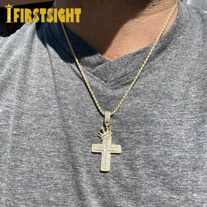 Chains 2021 Hip Hop Rock Crown Cross Pendant Necklace CZ Stone Paved Bling Iced Out Necklaces For Men Rapper Jewelry Punk
Chains 2021 Hip Hop Rock Crown Cross Pendant Necklace CZ Stone Paved Bling Iced Out Necklaces For Men Rapper Jewelry Punk