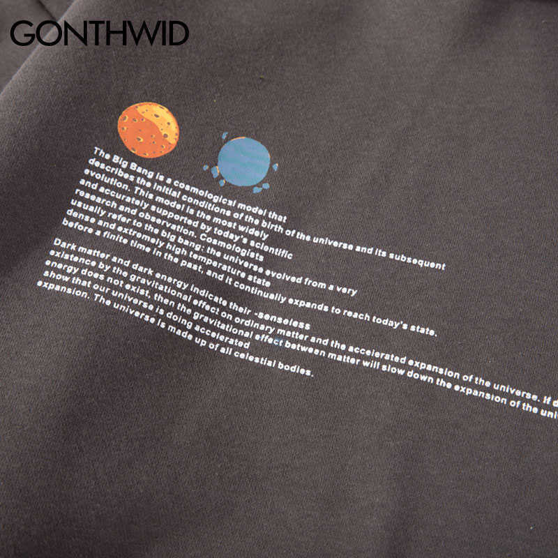 GONTHWID Universe Big Bang Print Fleece Pullover Hoodies Sweatshirts Men Casual Hooded Hoodie Hip Hop Streetwear Fashion Tops 210813