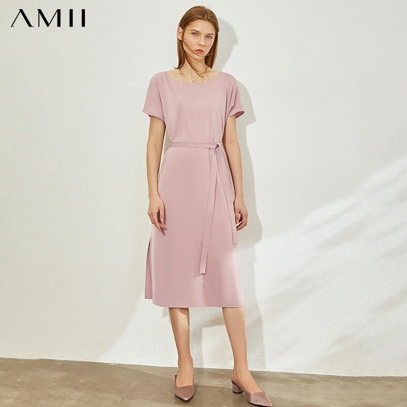amii minimalism spring summer basic causal solid women dress lady oneck short sleeve high waist loose female dress 12030134, Black;gray
amii minimalism spring summer basic causal solid women dress lady oneck short sleeve high waist loose female dress 12030134, Black;gray