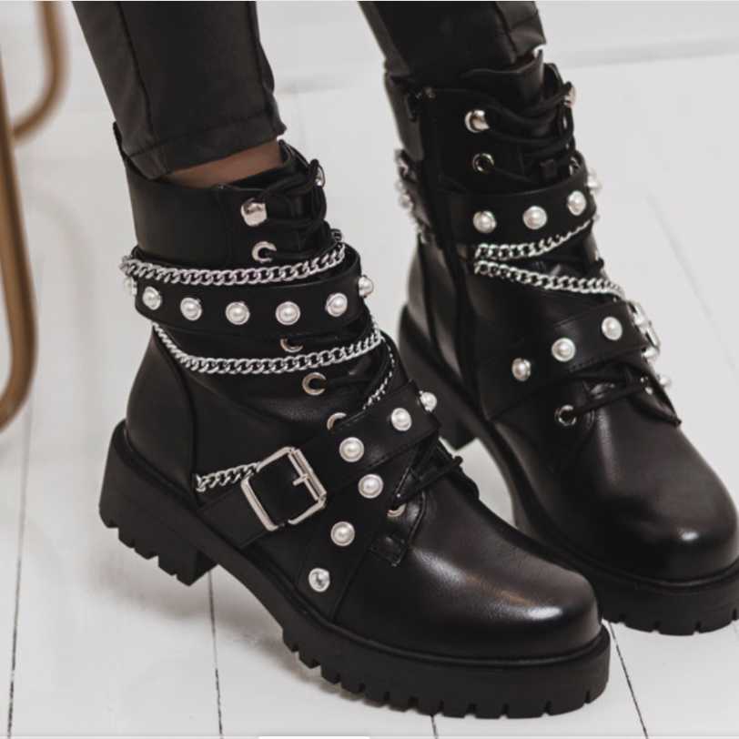 Women Ankle Boots Low Heels Matin Shoes Woman Short Booties PU Leather British Shoe Chaussures Femme Zapatos Mujer Sapato Y0914