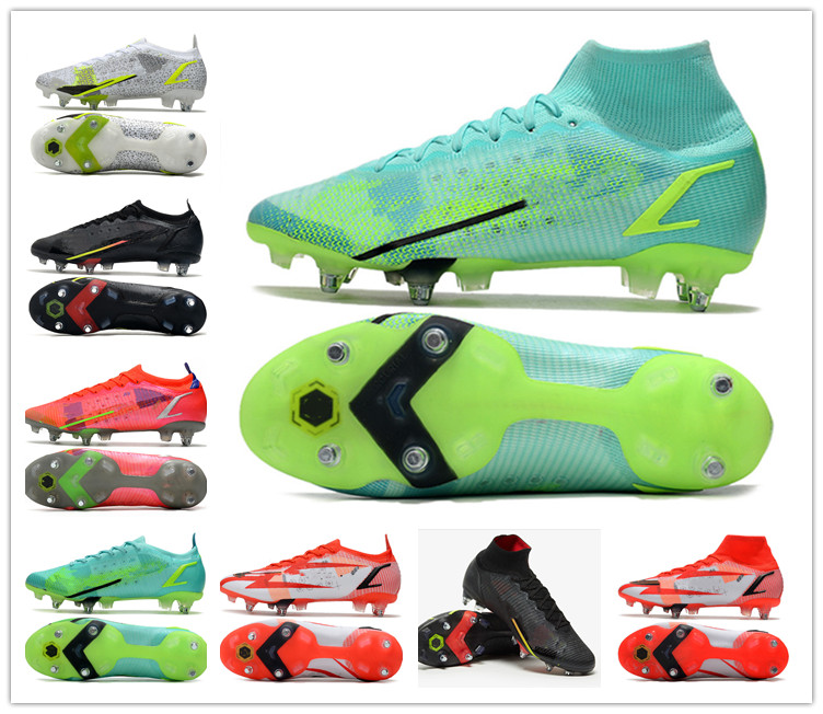 

GIFT BAG Mens High Low Ankle Football Shoes Ronaldo CR7 Mercurial Superfly 8 VIII Elite SG Pro Anti Clog Cleats Outdoor Superflys 14 FG XIV Neymar ACC Soccer Boots, 0013