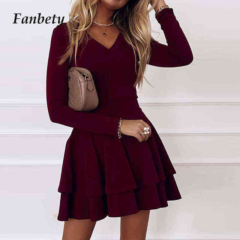 Women Elegant Solid Color Ruffle Party Dress Autumn Vintage Long Sleeve Mini Dresses Office Lady 2XL Casual A-Line Dress Vestido G1223, 02 black
Women Elegant Solid Color Ruffle Party Dress Autumn Vintage Long Sleeve Mini Dresses Office Lady 2XL Casual A-Line Dress Vestido G1223, 02 black