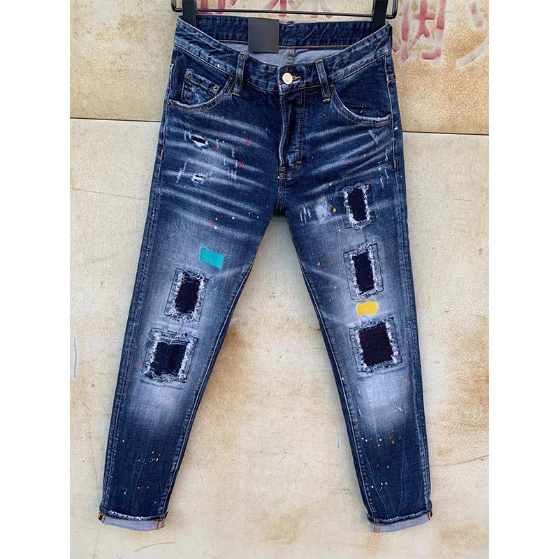 DSQ Mens jeans Rips Stretch Blue straight Jeans Fashion Slim Fit Washed Motocycle Denim Pants Panelled Hip HOP Trousers GZBJ PLv
DSQ Mens jeans Rips Stretch Blue straight Jeans Fashion Slim Fit Washed Motocycle Denim Pants Panelled Hip HOP Trousers GZBJ PLv