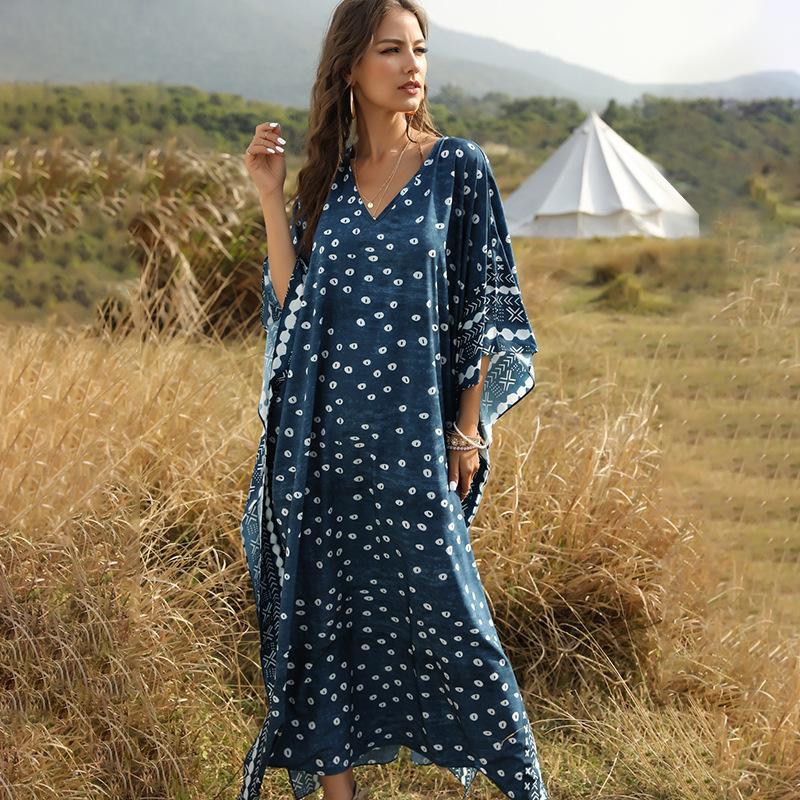 Women's Swimwear Swimsuit Cover Up 2021 Bath Dresses Long Boho Beach Tunic Swim Suit Ups Loose Capes For Women Kaftan Maio Feminino Praia, Blue
Women's Swimwear Swimsuit Cover Up 2021 Bath Dresses Long Boho Beach Tunic Swim Suit Ups Loose Capes For Women Kaftan Maio Feminino Praia, Blue