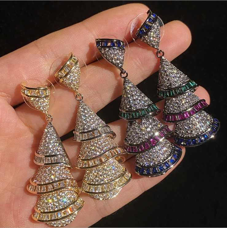 Dangle & Chandelier Women Retro Temperament Multilayer Fan-shaped Tassel Earrings Luxury Zircon Crystal Fairy
Dangle & Chandelier Women Retro Temperament Multilayer Fan-shaped Tassel Earrings Luxury Zircon Crystal Fairy