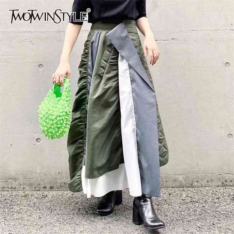 Casual Hit Color Skirt For Women High Waist Irregular Patchwork Midi Skirts Female Fashion Stylish 210521, Armygreen
Casual Hit Color Skirt For Women High Waist Irregular Patchwork Midi Skirts Female Fashion Stylish 210521, Armygreen