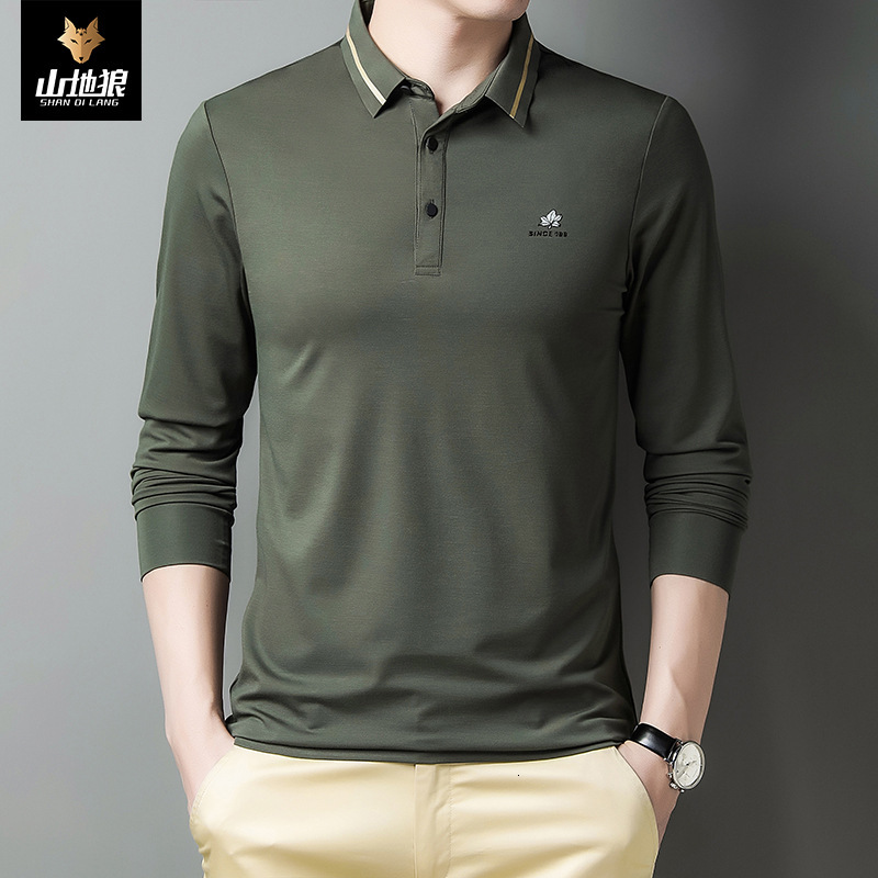 Mountain Wolf Menswear Autumn and Winter 2021 New Maple Leaf Lapel Long Sleeve Casual Polo T-shirt for Men, White
Mountain Wolf Menswear Autumn and Winter 2021 New Maple Leaf Lapel Long Sleeve Casual Polo T-shirt for Men, White