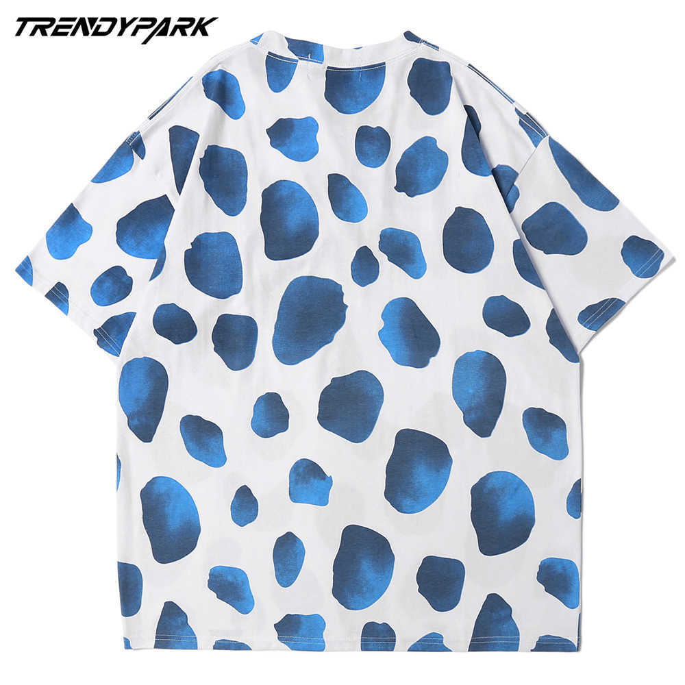 Men's Tshirt Color Blocks Printed Short Sleeve Hip Hop Oversized Cotton Casual Harajuku Streetwear Top Tee T-shirts 210601