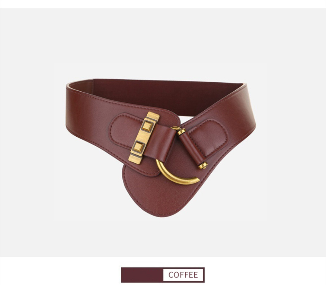 Elastic Belt for Woman Fashion Widen Belts Genuine Cowhide 4 Color Highly Quality