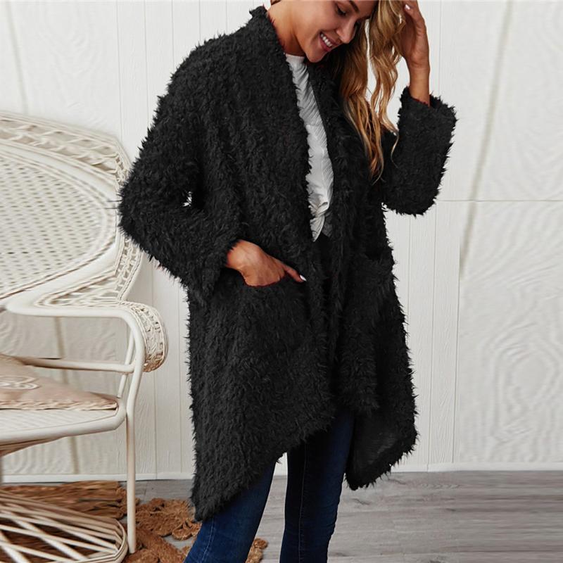 Women' Fur & Faux 2021 Autumn Winter Women Casual Loose Black Solid Long Teddy Coat Female Vintage Thick Jackets Plush Overcoat#G30, White
Women' Fur & Faux 2021 Autumn Winter Women Casual Loose Black Solid Long Teddy Coat Female Vintage Thick Jackets Plush Overcoat#G30, White