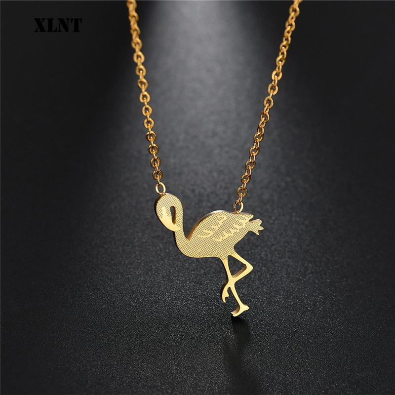 Pendant Necklaces XLNT Stainless Steel Flamingo Necklace Tropical Bird Collars Silver Gold Rose Exotic Kid Jewelry Teen Party Gifts
Pendant Necklaces XLNT Stainless Steel Flamingo Necklace Tropical Bird Collars Silver Gold Rose Exotic Kid Jewelry Teen Party Gifts