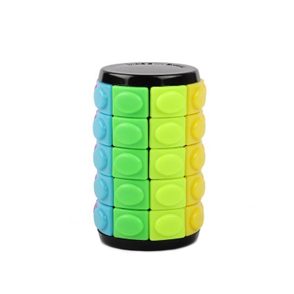 Rptate & Slide 3D Puzzle Magic Cube Tangram Fidget Toys Antistress Slide 5 Layers IQ Fit Cognitive Educational Games Chirstmas Gift for Kids Adults Ba