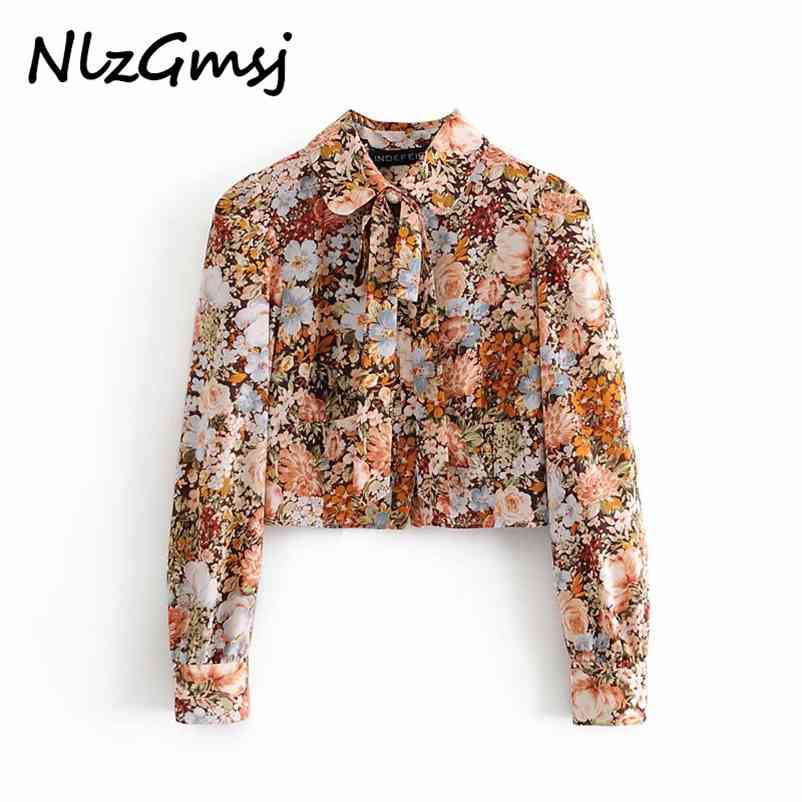Women Fashion With Bow Tied Floral Print Cropped Blouses Vintage Long Sleeve Button-up Female Shirts Chic Tops 210628, Photo color
Women Fashion With Bow Tied Floral Print Cropped Blouses Vintage Long Sleeve Button-up Female Shirts Chic Tops 210628, Photo color