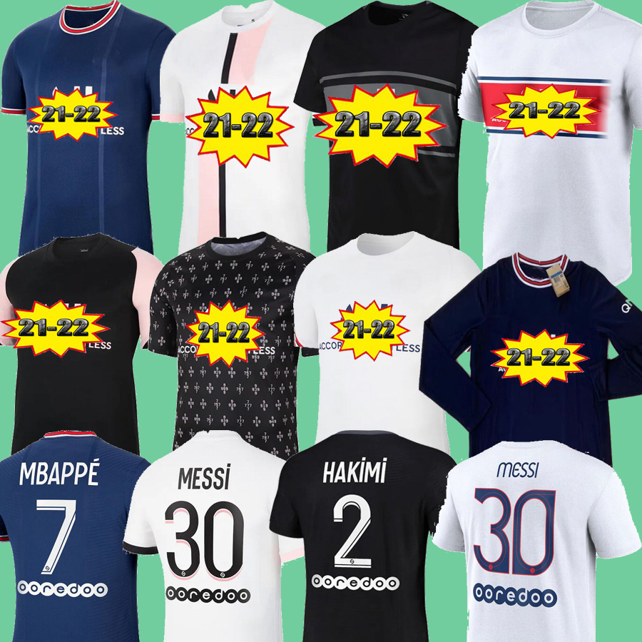 MESSI MBAPPE soccer jersey HAKIMI SERGIO RAMOS 21 22 Maillots de football 2021 2022 MARQUINHOS VERRATTI men + kids kit shirt uniforms pre match Training enfants, 21 22 third black 2 patch
MESSI MBAPPE soccer jersey HAKIMI SERGIO RAMOS 21 22 Maillots de football 2021 2022 MARQUINHOS VERRATTI men + kids kit shirt uniforms pre match Training enfants, 21 22 third black 2 patch