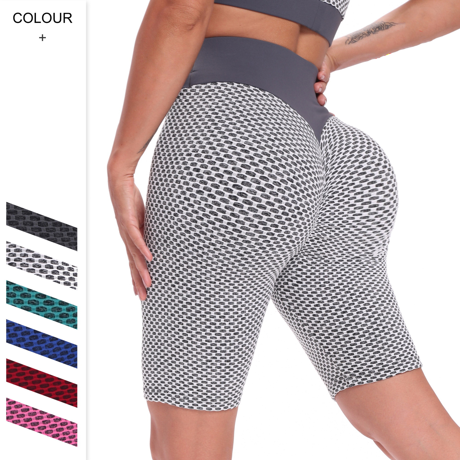 Athletic Wear Yoga suit sports shaping pants women' tights high waist seamless, Blue
Athletic Wear Yoga suit sports shaping pants women' tights high waist seamless, Blue