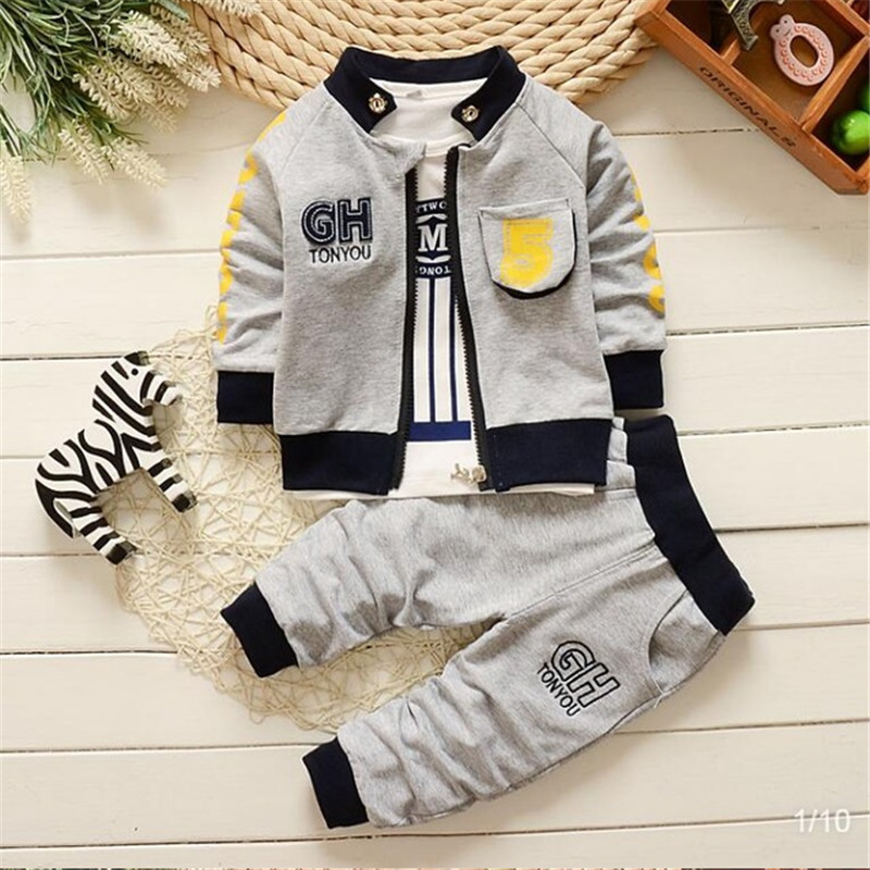 Baby Boy Fashion Clothing Set Kid Tie Suits High Quality Autumn Spring Children Tracksuit For Kids Wedding Party Outfits 220212