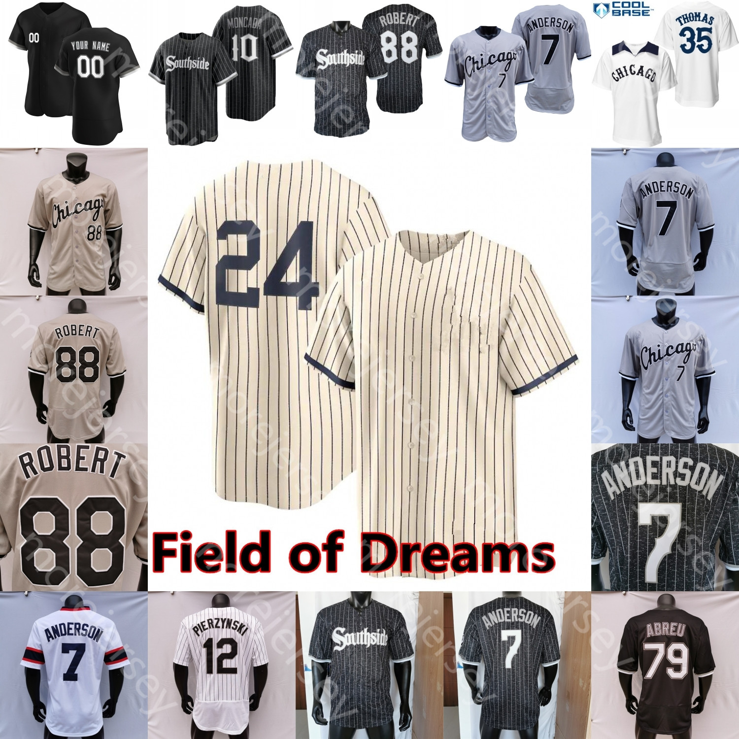 2021 Field of Dreams City Connect Jersey Southside Craig Kimbrel Gavin Sheets Yermin Mercedes Jose Abreu Tim Anderson Madrigal Yoan Moncada Eloy Jimenez Luis Robert, Pullover white
2021 Field of Dreams City Connect Jersey Southside Craig Kimbrel Gavin Sheets Yermin Mercedes Jose Abreu Tim Anderson Madrigal Yoan Moncada Eloy Jimenez Luis Robert, Pullover white