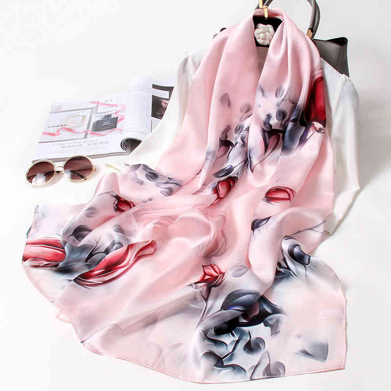 Spring Pure Scarves Women 100% Natural Silk Chinese Painting Style Scarf Elegant Neckerchief Shawls Wraps for Ladies
Spring Pure Scarves Women 100% Natural Silk Chinese Painting Style Scarf Elegant Neckerchief Shawls Wraps for Ladies