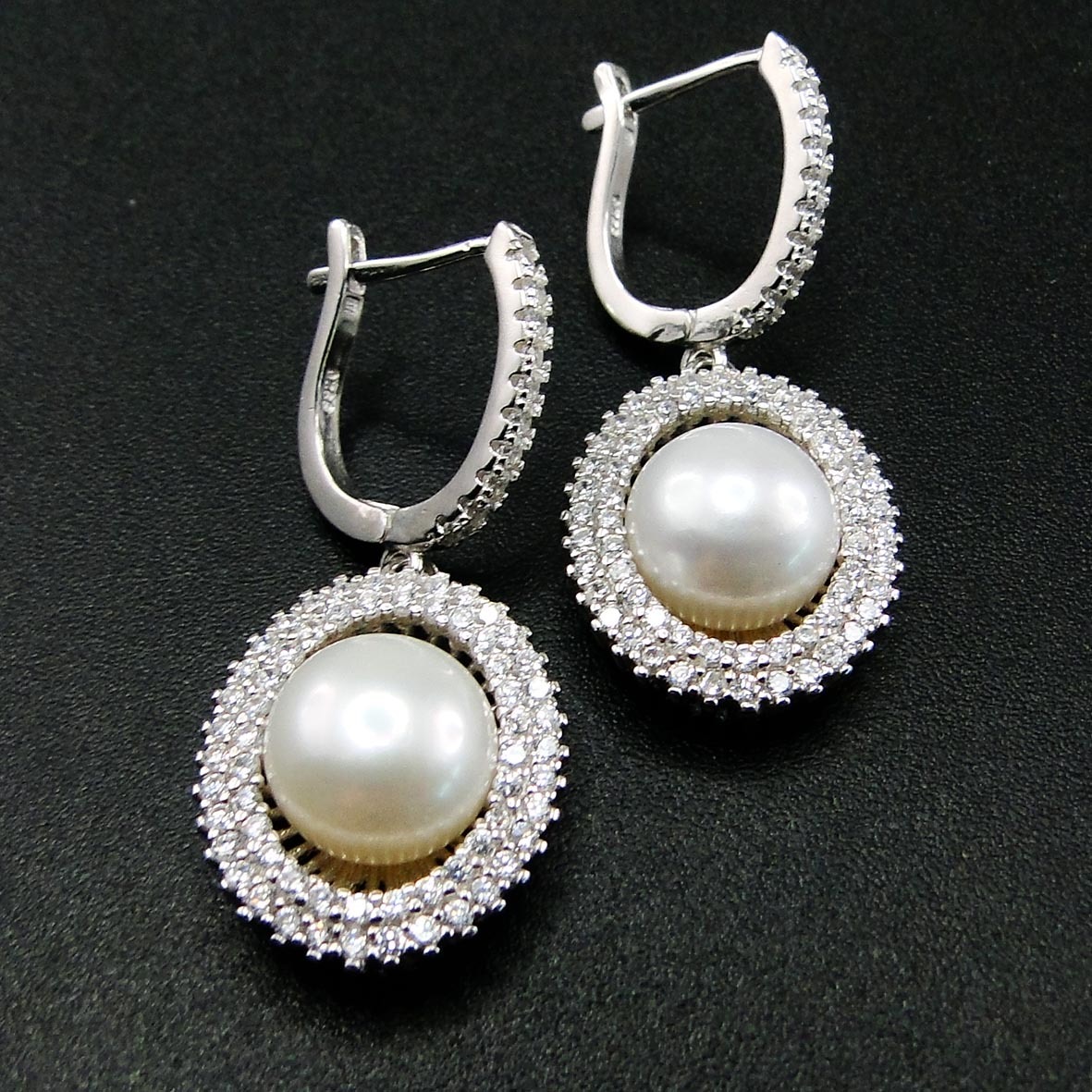 High Quality 925 Sterling silver Freshwater Pearl Jewelry French Buckle Earrings Pearl Women Earring For Gift 210524