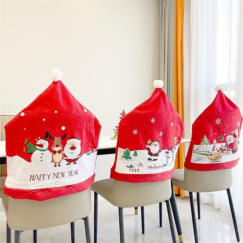 Chair Covers Stool Cover Dinner Back Christmas Decorations Non-woven Striped Gift Bag Santa Claus Snowman
Chair Covers Stool Cover Dinner Back Christmas Decorations Non-woven Striped Gift Bag Santa Claus Snowman