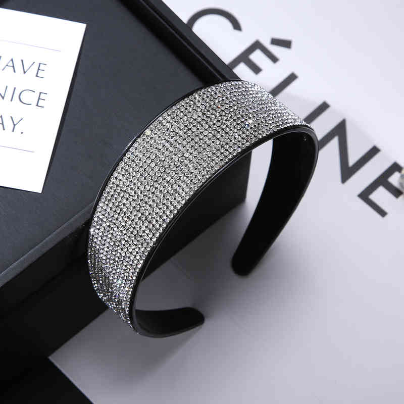 Hair Accessories Jewelry 2021 Full Diamond Hoop Women's French Versatile Drill Crystal pin Ornament Band