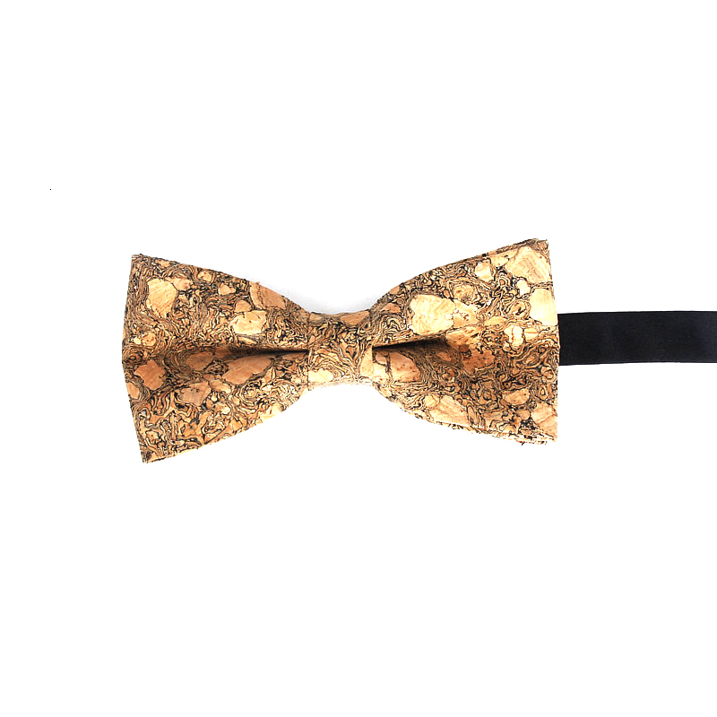 New Cork Wood Fashion Bow Ties Mens Novelty Handmade Solid Neckwear for Wedding Party Man Gift Accessories Men Bowtie