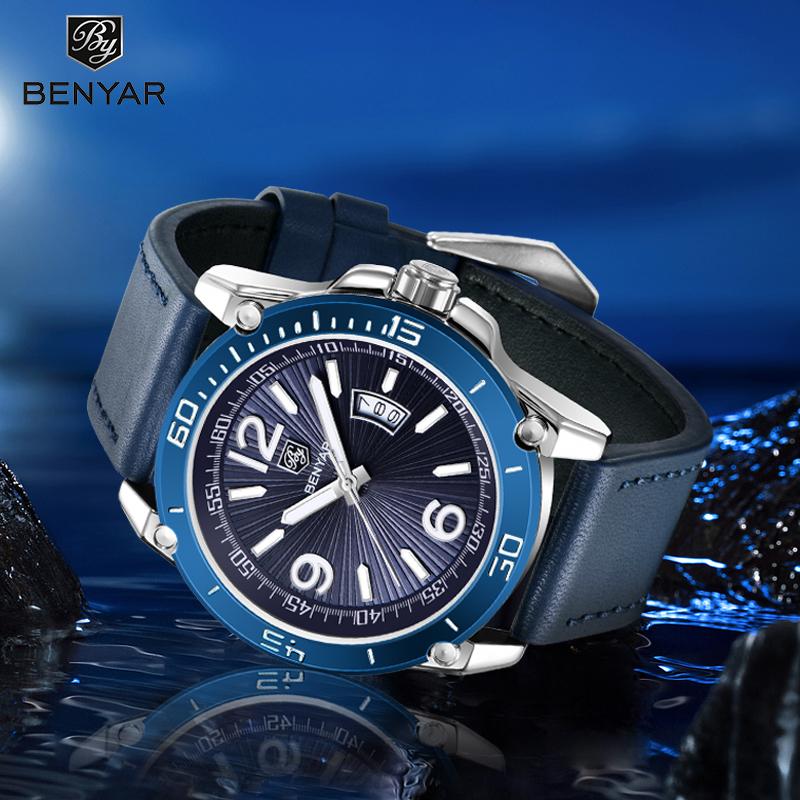 Wristwatches BENYAR Watches For Men Top Fashion Wrist Watch Man Waterproof Sport Clock Business 2021 Relogio Masculino, Silver black
Wristwatches BENYAR Watches For Men Top Fashion Wrist Watch Man Waterproof Sport Clock Business 2021 Relogio Masculino, Silver black