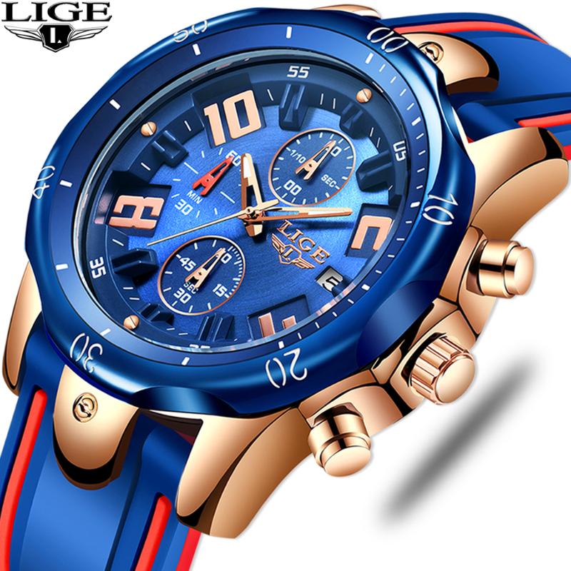 Wristwatches LIGE Men Sport Watch Silicagel Strap Quartz Army Military Chronograph Watches Clock Top Male Relogio Masculino, Slivery;brown
Wristwatches LIGE Men Sport Watch Silicagel Strap Quartz Army Military Chronograph Watches Clock Top Male Relogio Masculino, Slivery;brown