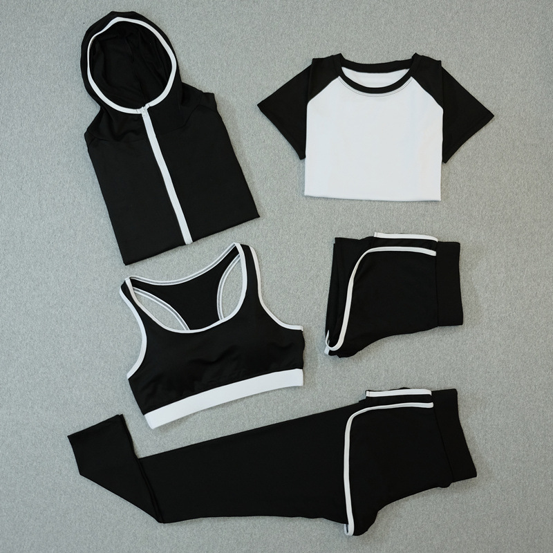 tracksuits sport suit yoga women's spring and summer polyester quick drying breathable five piece leisure running sports fitness, Gray
tracksuits sport suit yoga women's spring and summer polyester quick drying breathable five piece leisure running sports fitness, Gray