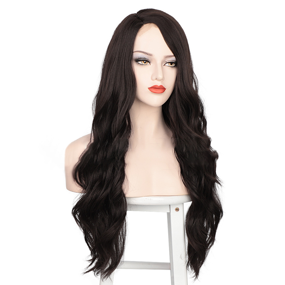 Big wave long curly hair wig 26 inch female synthetic front lace wigs headgear women wigs