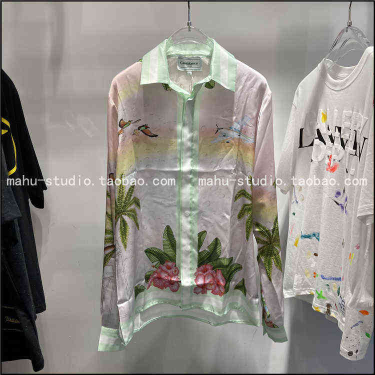 Casablanca Island wave printed silk long sleeve shirt Hawaii cool men' and women' fashion shirt 2021, Casablanca wave long sleeve shirt
Casablanca Island wave printed silk long sleeve shirt Hawaii cool men' and women' fashion shirt 2021, Casablanca wave long sleeve shirt
