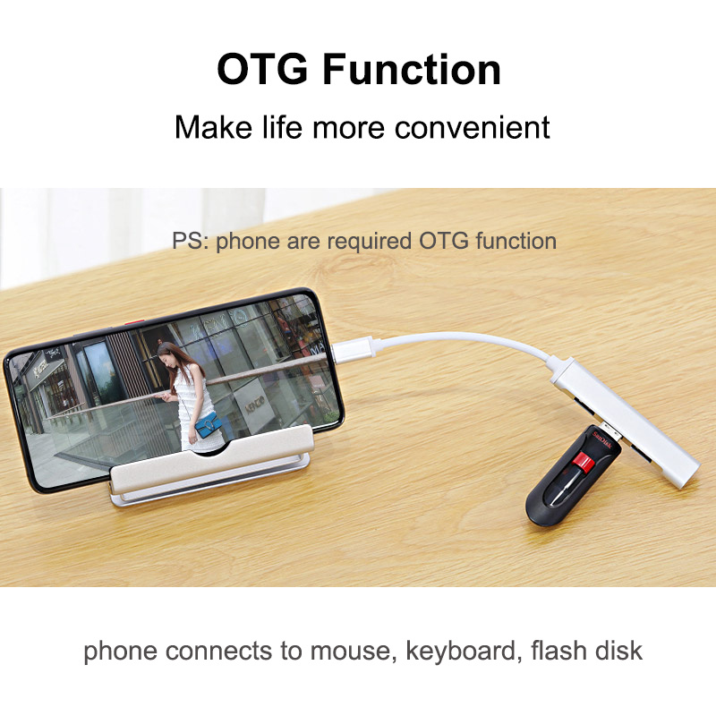 Computer USB C HUB 3.0 Type-C 3.1 4 Port Multi Splitter Adapter OTG For Laptop Lenovo Xiaomi Macbook Pro 13 15 Air Pro PC Accessories
