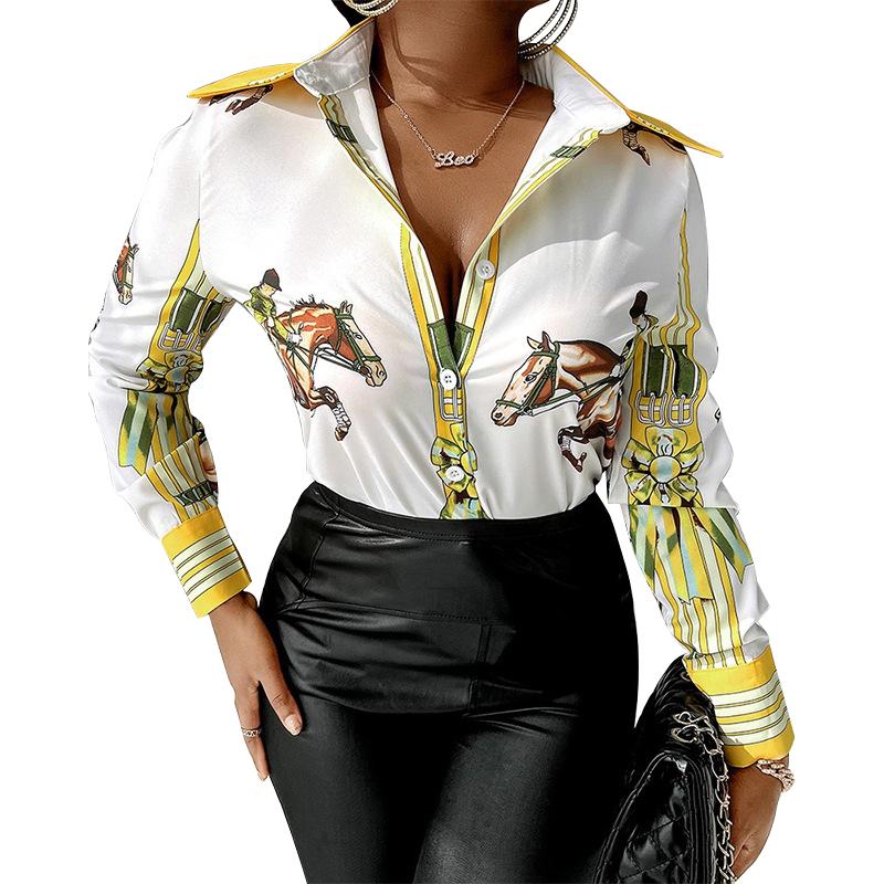 Women's Blouses & Shirts Slim Women Tops Full Sleeve Single Breasted Top Tunic 2022 Spring Fashion Print Streetwear Female Blusa White
Women's Blouses & Shirts Slim Women Tops Full Sleeve Single Breasted Top Tunic 2022 Spring Fashion Print Streetwear Female Blusa White