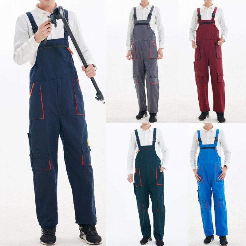 Large Size 4XL Men's Bib Pants Fashion Functional Clothing Men Heavy Duty Work Jumpsuit Coveralls Overalls Mechanic Indoor