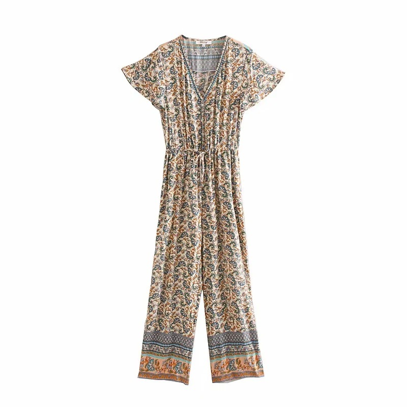 Women's Jumpsuits & Rompers Women Bohemian Spring Summer Floral Print V-Neck Button Drawstring Short Sleeve Boho Beach Romper Playsuits Holiday RMF1, Color as shown
Women's Jumpsuits & Rompers Women Bohemian Spring Summer Floral Print V-Neck Button Drawstring Short Sleeve Boho Beach Romper Playsuits Holiday RMF1, Color as shown