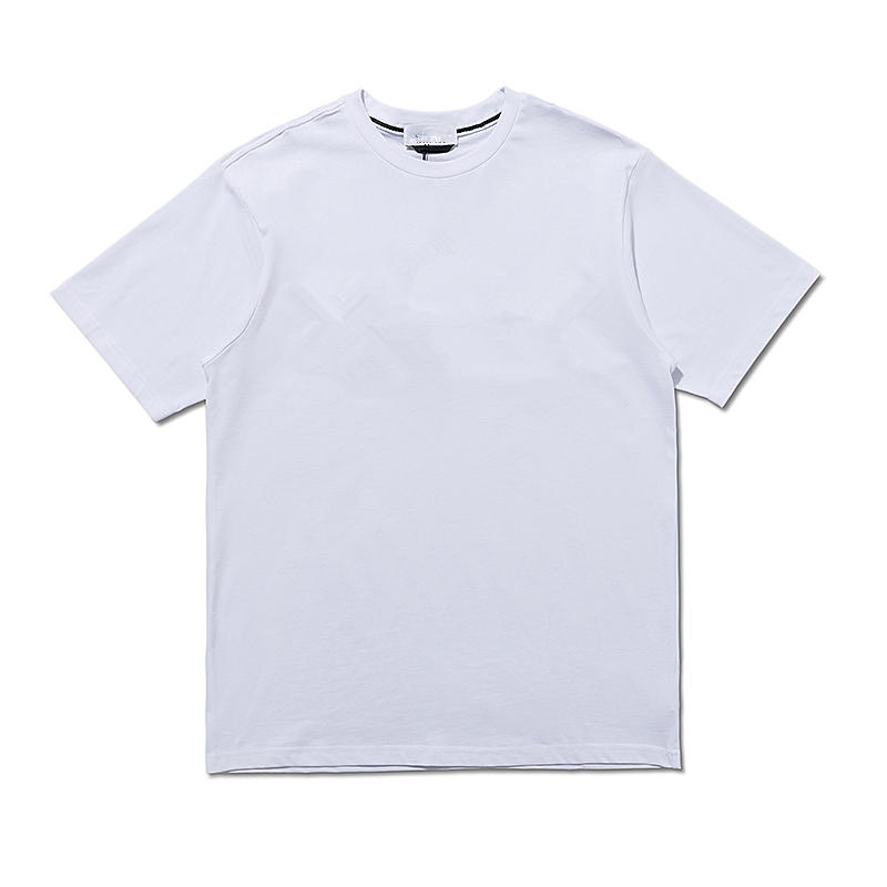 Famous brand Summer fashion embroidery logo T-shirt casual simple men's Short Sleeve Cotton lovers comfortable street solid color top T6
