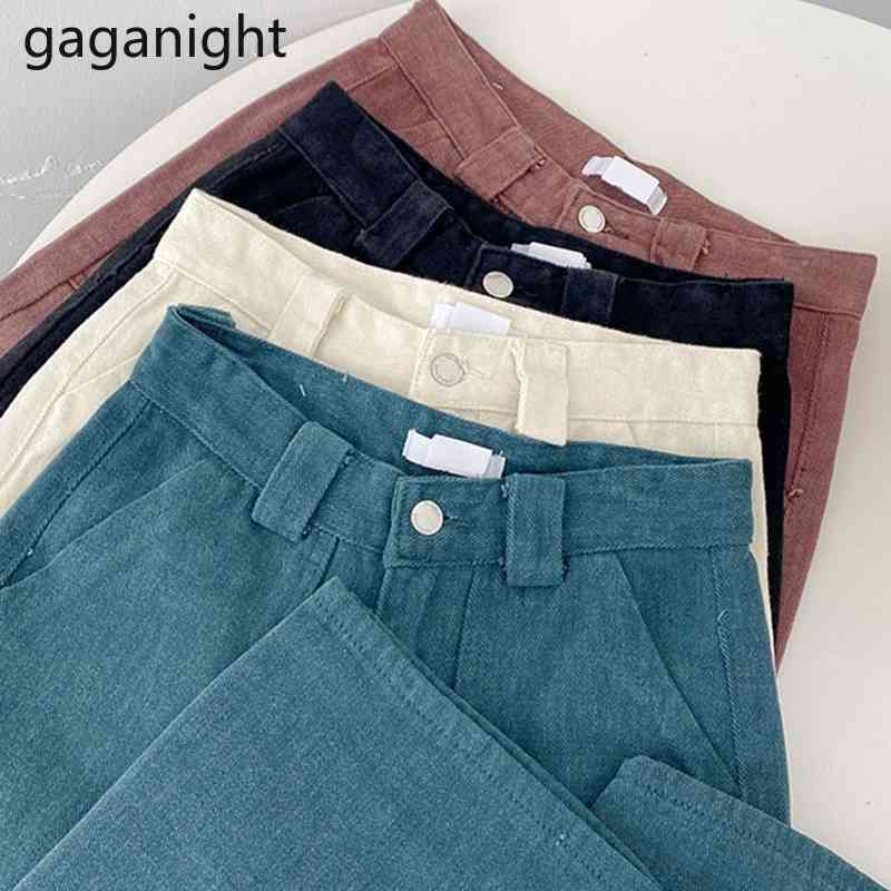 Gaganight Sprign Autumn Solid High Waist Students Wide Leg Pants Full Length Loose Slim Women Jeans Zippers Buttons Pockets 210519, Green
Gaganight Sprign Autumn Solid High Waist Students Wide Leg Pants Full Length Loose Slim Women Jeans Zippers Buttons Pockets 210519, Green
