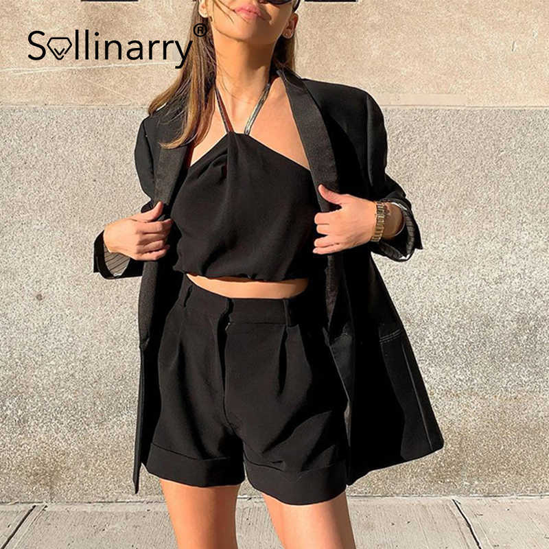Sollinarry Fashion Summer Female Sleeveless Camis Sexy Solid Halter Women Nightclub Style Tanks Classic Casual outfits Chain Tee 210709