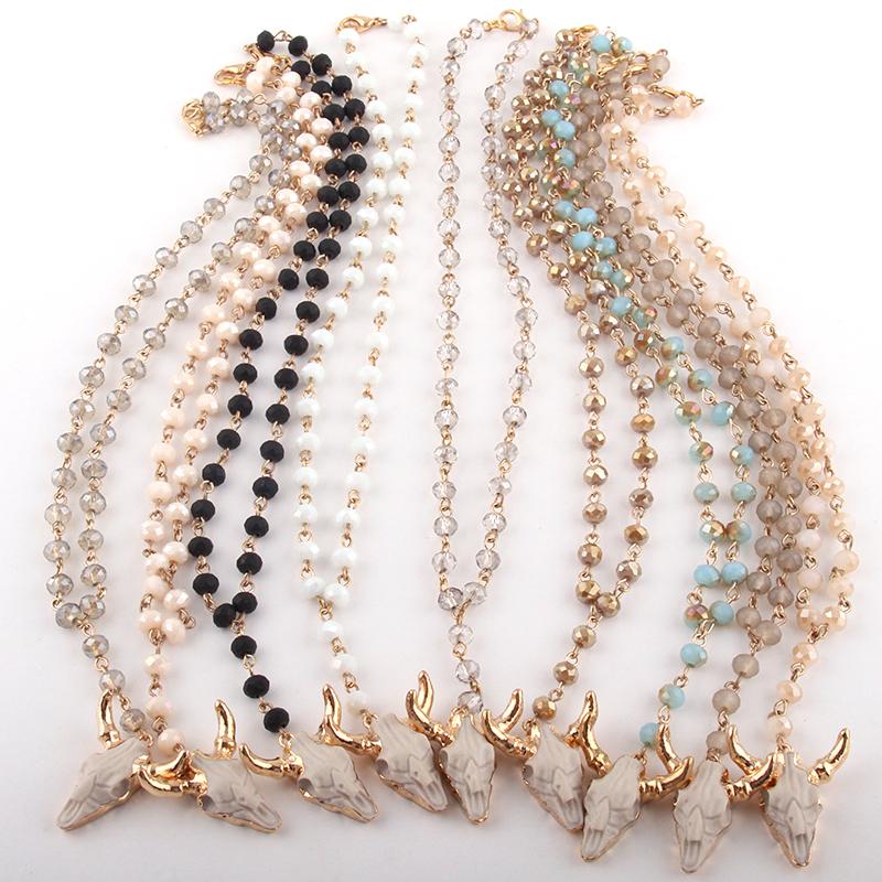 Pendant Necklaces MOODPC Fashion Jewelry Rosary Chain 6m Glass Crystal Mini Horn Choker
Pendant Necklaces MOODPC Fashion Jewelry Rosary Chain 6m Glass Crystal Mini Horn Choker