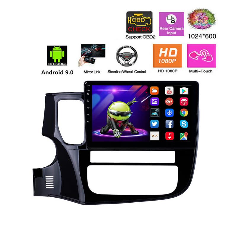 Car dvd Auto Stereo Player for Mitsubishi OUTLANDER 2014-2017 GPS Navigation System with USB Steering Wheel Control 10.1 Inch Android