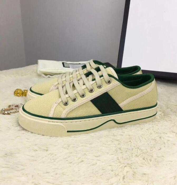 wholesale Tennis 1977 Canvas Casual shoes Luxurys Designers Womens Shoe Italy Green And Red Web Stripe Rubber Sole Stretch Cotton Low Top Mens Sneaker size36-45
wholesale Tennis 1977 Canvas Casual shoes Luxurys Designers Womens Shoe Italy Green And Red Web Stripe Rubber Sole Stretch Cotton Low Top Mens Sneaker size36-45