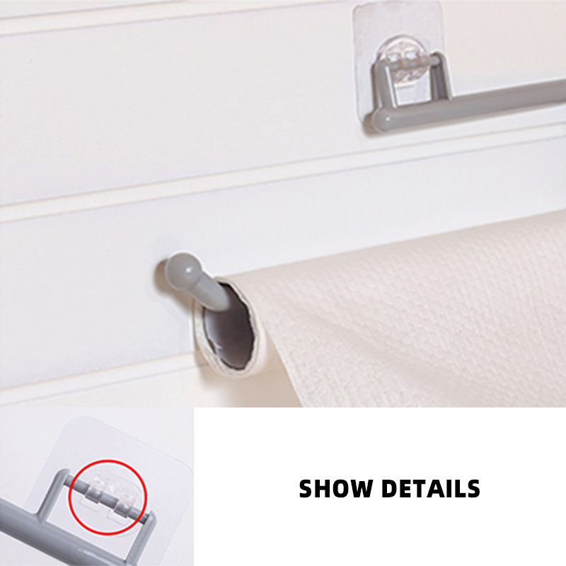 Kitchen Paper Roll Holder Towel Hanger Rack Bar Cabinet Rag Hanging Holder Bathroom Organizer Shelf Toilet Paper Holder for Home