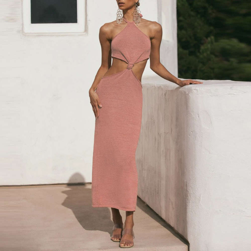 Jy21056 women's summer neckline open back dress sexy holiday side cut out, Black;gray
Jy21056 women's summer neckline open back dress sexy holiday side cut out, Black;gray