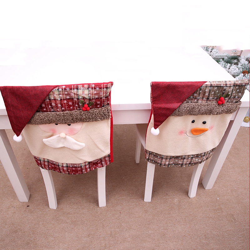 Chair cover Christmas Santa covers for Decor Home Decorations Ornaments Supplies Dinner Table DHL free DH0240 Free shipping