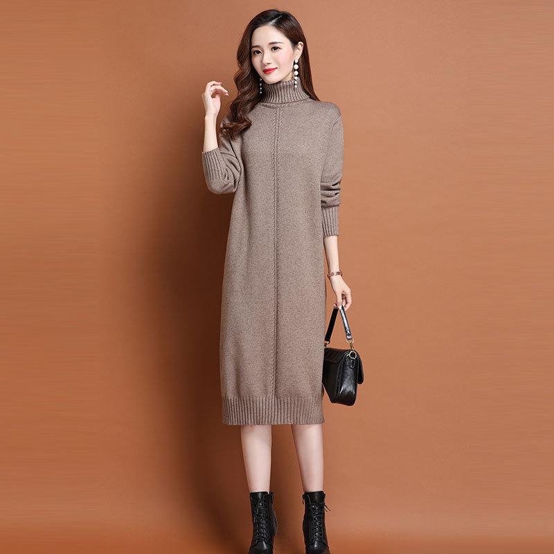 Women's Sweaters Ladies Sweater Skirt Mid-length Bottoming Shirt Autumn And Winter Clothing 2021 High-neck Knitted Woolen Dress Over The Kne, White;black
Women's Sweaters Ladies Sweater Skirt Mid-length Bottoming Shirt Autumn And Winter Clothing 2021 High-neck Knitted Woolen Dress Over The Kne, White;black